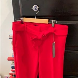 Red LOFT Marisa beets skinny slacks.